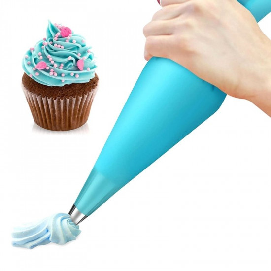 Silicone Reusable Pastry Bags / Icing Piping Bags - Set of 2 (10 Inch)
