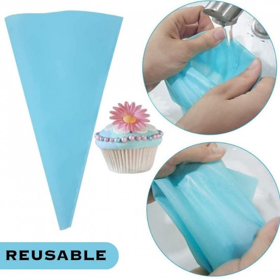 Silicone Reusable Pastry Bags / Icing Piping Bags - Set of 2 (10 Inch)