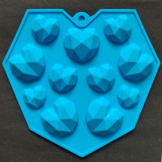 3D Pinata Heart 11 Cavity Silicone Mould