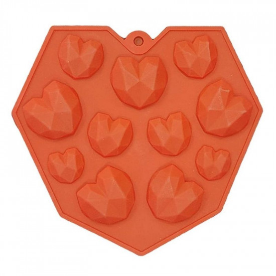 3D Pinata Heart 11 Cavity Silicone Mould