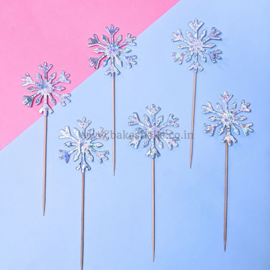 Snowflake Shape Paper Topper (Silver)