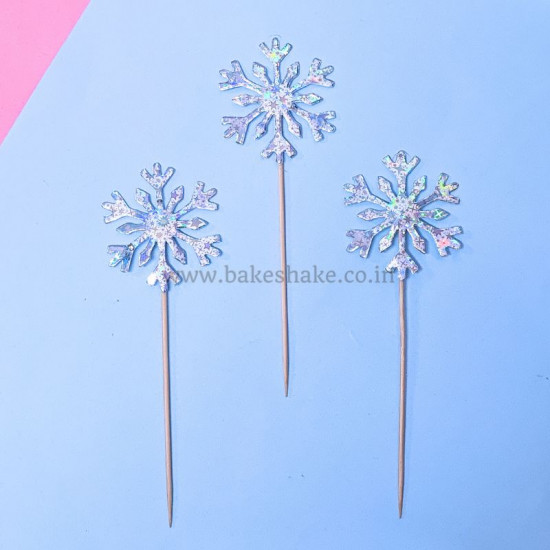 Snowflake Shape Paper Topper (Silver)