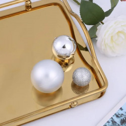 Silver Wishing Ball Toppers for Cake Decoration (3 Pcs)