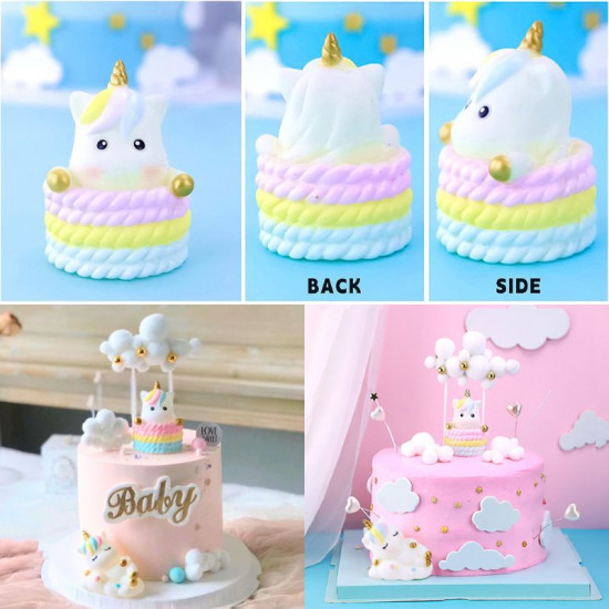 Zyozi Unicorn 5th Birthday Cake Topper, Unicorn Five Cake Topper, Magic  Unicorn Cake Decor, Unicorn Baby