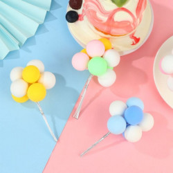 Soft Ball Bunch Colourful Balloon Cake Topper (Set of 2)