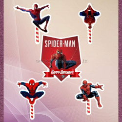 Spiderman Paper Toppers (Set of 5)