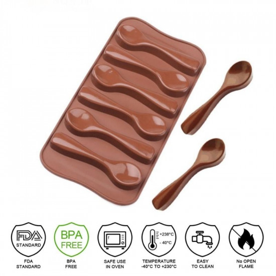 Spoon Shape Silicone Chocolate Mould