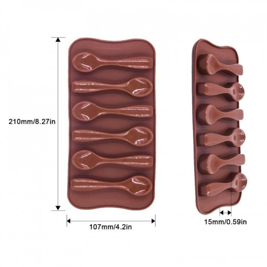 Spoon Shape Silicone Chocolate Mould