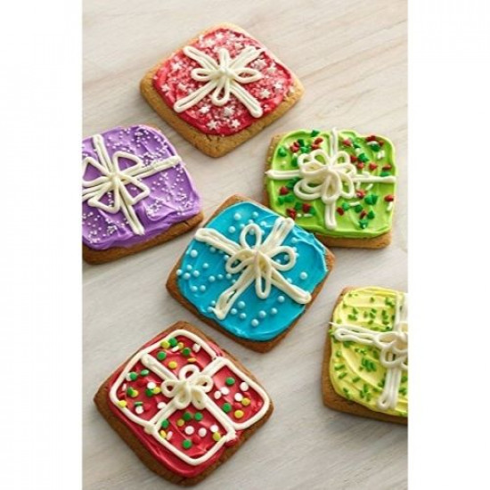 Multi Colour Square Shape Plastic Cookie Cutter - Set of 5 Pieces