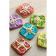 Multi Colour Square Shape Plastic Cookie Cutter - Set of 5 Pieces