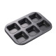 Non Stick 6 Cavity Brownie Muffin Mould