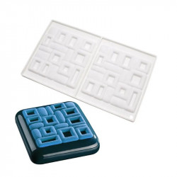 Square Maze Shape 2 Cavity Silicone Mould