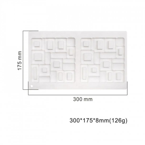 Square Maze Shape 2 Cavity Silicone Mould