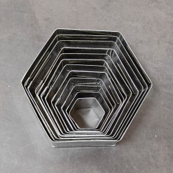 Hexagon Shape Cookie Cutter (Set of 12)