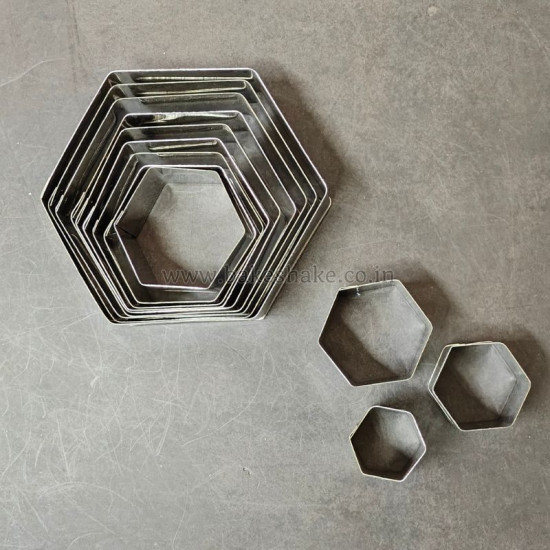 Hexagon Shape Cookie Cutter (Set of 12)