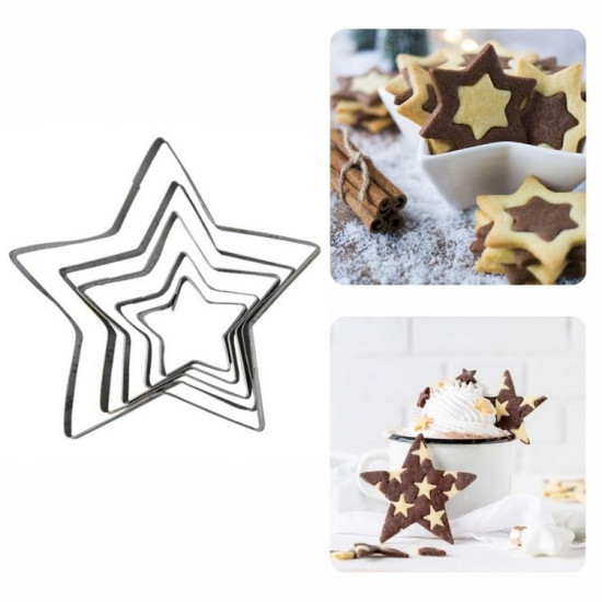 Star Shape Cookie Cutter Set of 5 Pieces