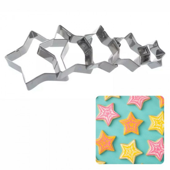 Star Shape Cookie Cutter Set of 5 Pieces