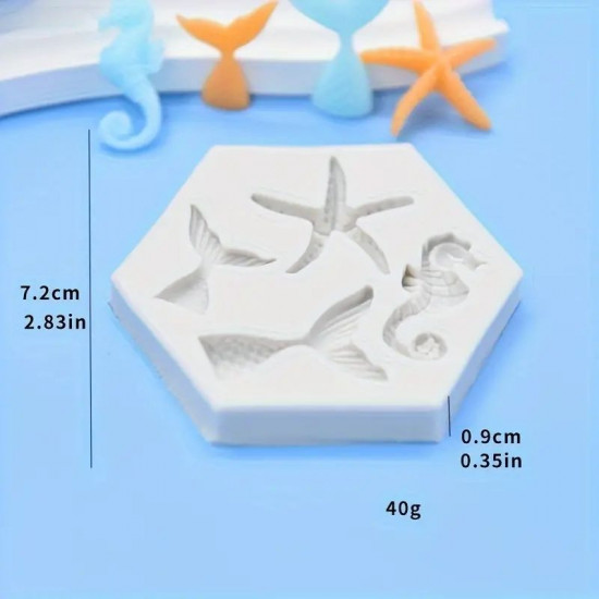 Star Fish, Sea Horse, Fish Tails Silicone Mould