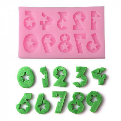 Star Numbers Fondant Mould