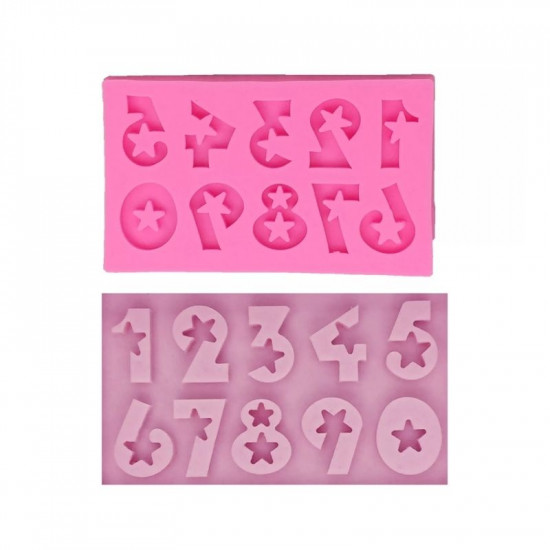 Star Numbers Fondant Mould