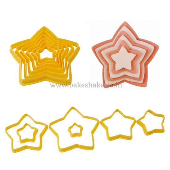 Star Shape Cookie Cutter - Set of 6 Pieces