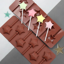 Star Shape Silicone Lollipop Mould 6 Cavity