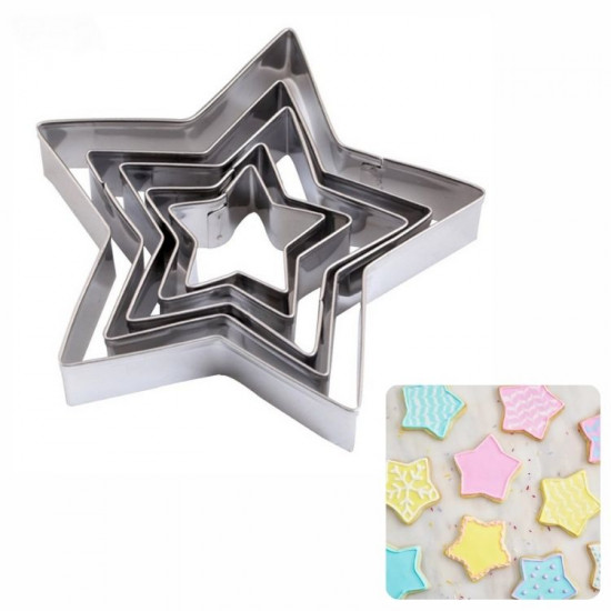 Star Shape Cookie Cutter Set of 5 Pieces