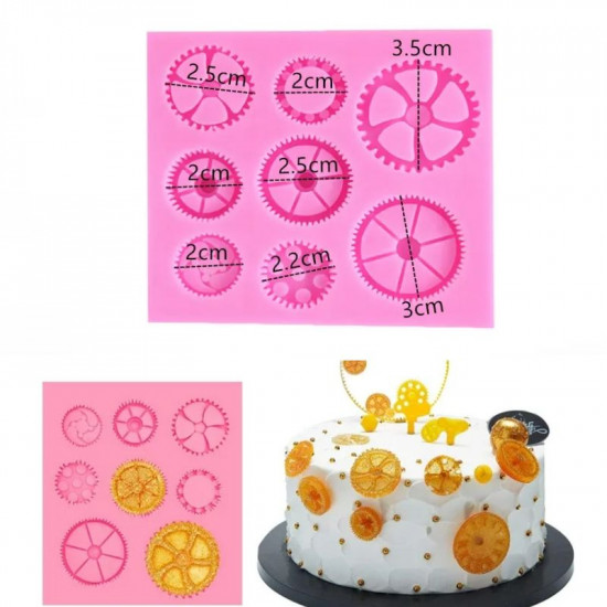 Steam Punk Gears & Cogs Fondant Mould