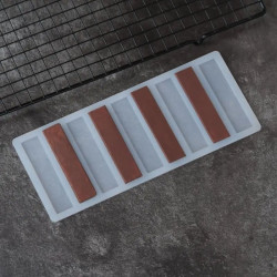 Silicone Chocolate Garnishing Mould - Strip Bar 9 Cavity