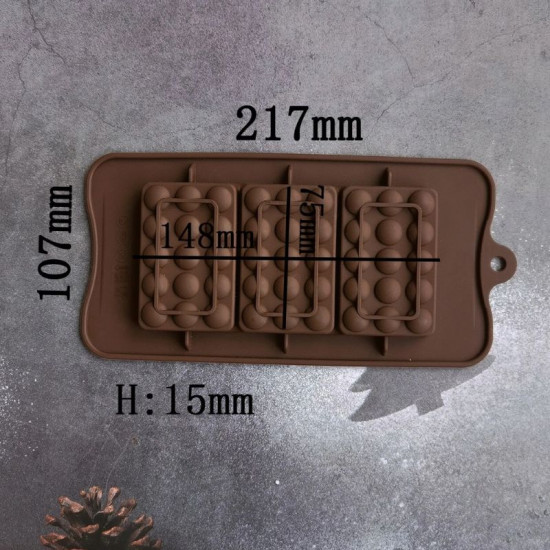 Chocolate Bar Silicone Mould (Style 1)