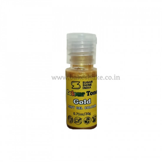 Gold Soft Gel Colour - Sugar Shine India (20 gm)