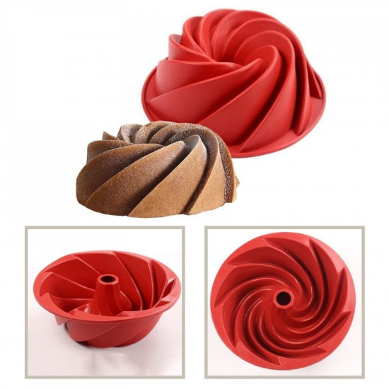 Spiral Bundt Silicone Cake Mould