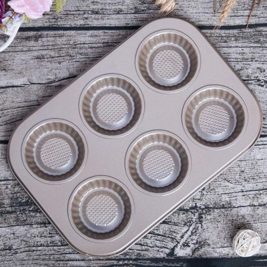 Non Stick 6 Cavity Tart Pan