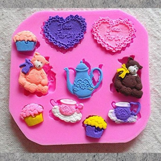 Tea Party Fondant Mould