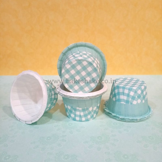 Teal Checks Bake and Serve Muffin Moulds  - 106