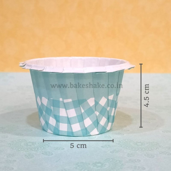 Teal Checks Bake and Serve Muffin Moulds  - 106