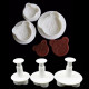 Teddy Bear Face Plunger Cutter Set of 3