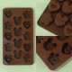 Teddy, Heart and Flower Shape Silicone Chocolate Mould