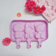 Teddy Kitty 3 Cavity Silicone Popsicle Mould Teddy Kitty 3 Cavity Silicone Popsicle Mould