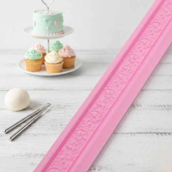 Thin Floral Design Silicone Lace Mould