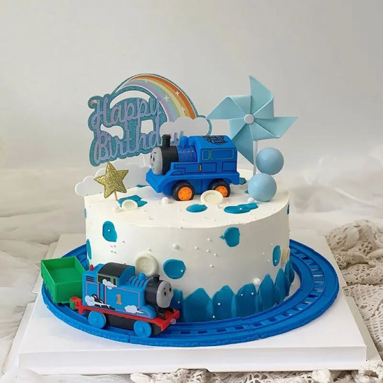 Thomas Tank Engine Electric Train Railway Track Set for Cake Decor