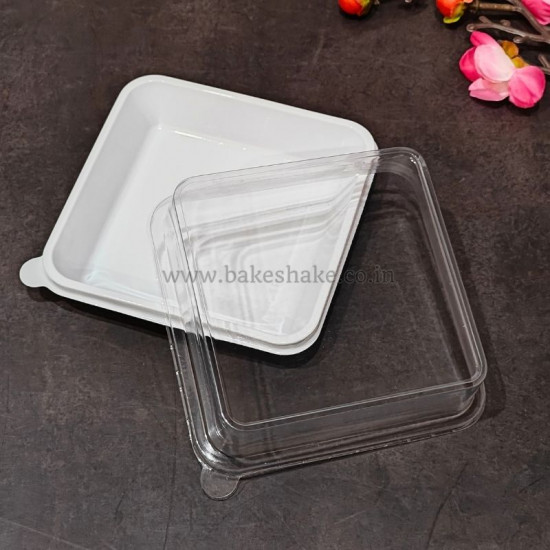 Transparent Mini Cake Box - Square Shape (Set of 5)