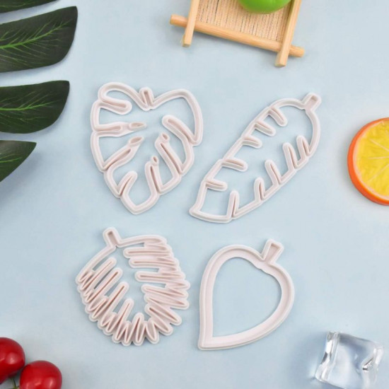 Tropical Leaf Fondant Cutter Set of 4 Pieces