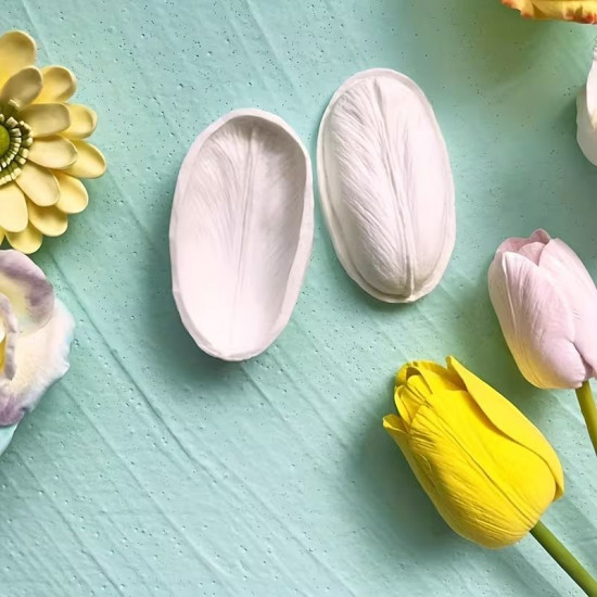Tulip Petal Silicone Veiner Double Sided