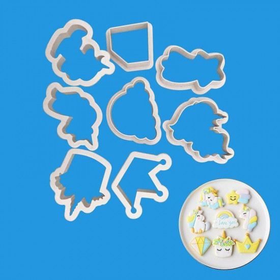 Unicorn Cookie Cutter Set of 8