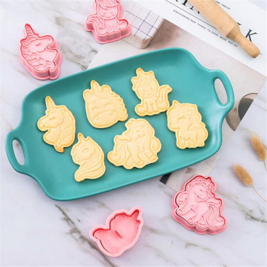 Unicorn Cookie Mould | 3D Mini Fondant Cookie Stampers 