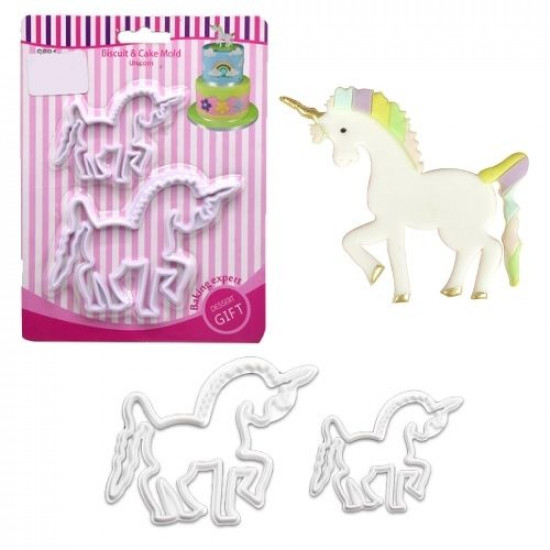 Unicorn Fondant Cutter Set of 2