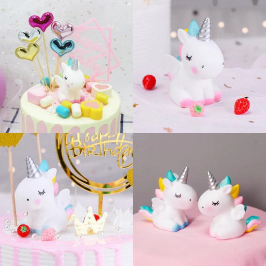 Unicorn Toy Miniature Cake Topper 1 Piece