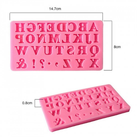 Uppercase English Alphabets With Punctuation Symbols Fondant Mould