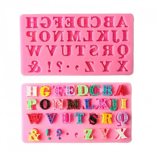 Uppercase English Alphabets With Punctuation Symbols Fondant Mould